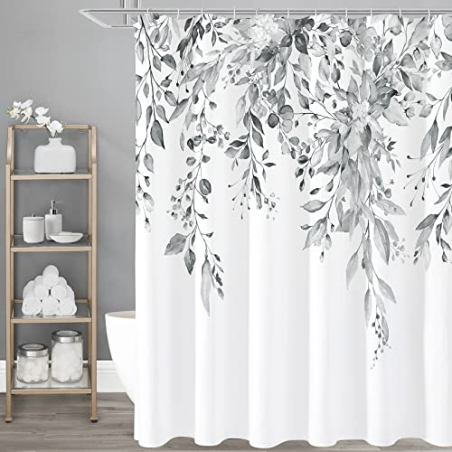 Gibelle Grey Eucalyptus Shower Curtain