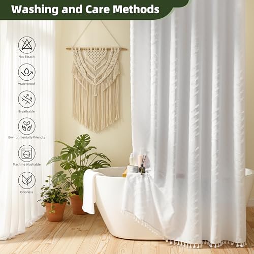 Siiluminisoy White Shower Curtain Fabric view 5