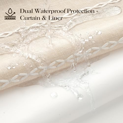 BTTN Ringless Boho Shower Curtain view 5