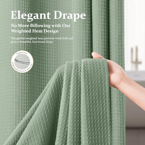 Dynamene Sage Green Shower Curtain view 3