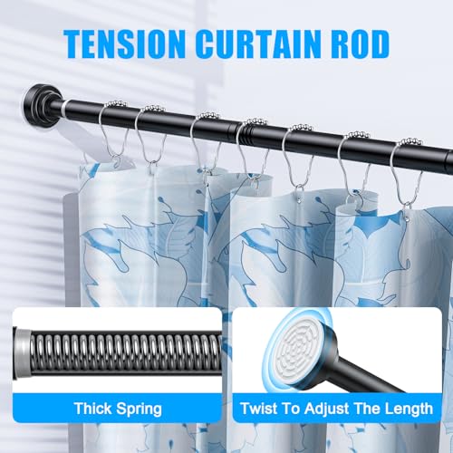 TEECK Shower Curtain Rod 32-80 view 2