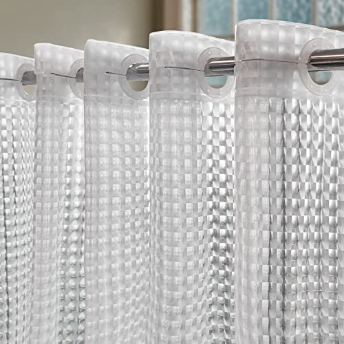 ABLUEN No Hook Shower Curtain