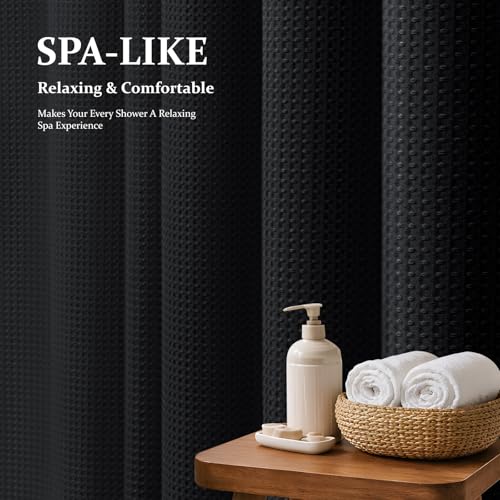 Dynamene Waffle Shower Curtain 256 view 2