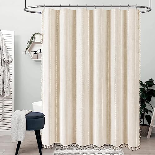 BTTN Boho Farmhouse Shower Curtain view 2