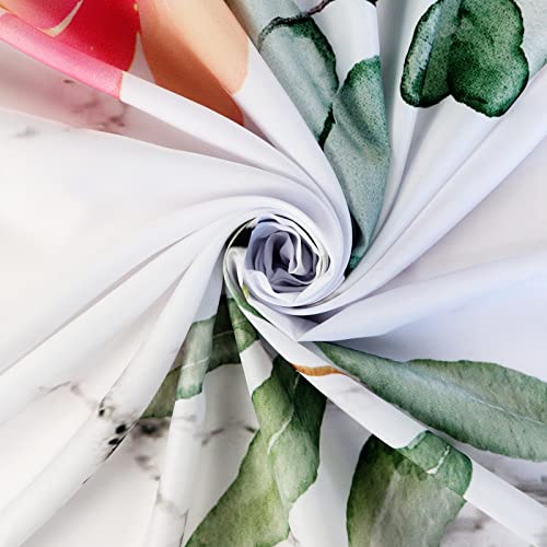 Floral Shower Curtain Marble Flower view 5
