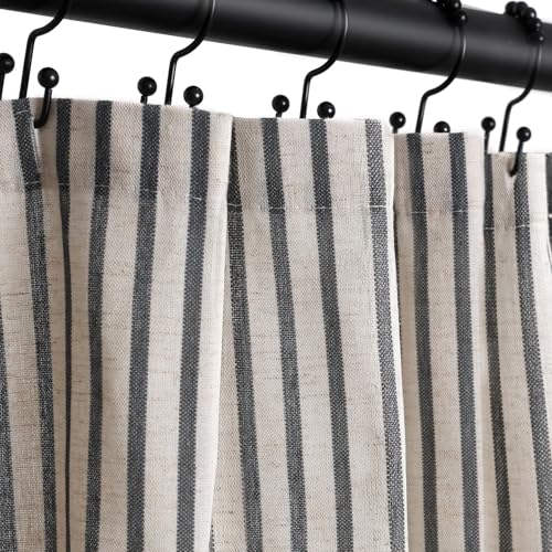 CasaTena Farmhouse Striped Shower Curtain