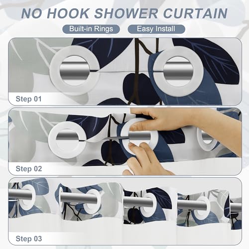 BOODII No Hook Shower Curtain view 3