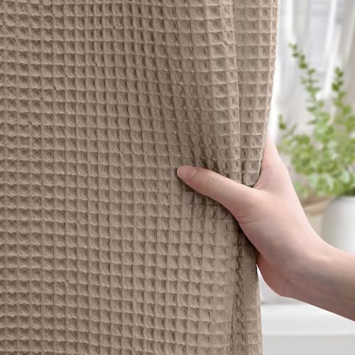 XOGUIBO Waffle Weave Shower Curtain view 4