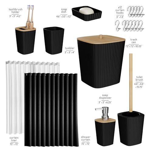 Clara Clark Black Bathroom Set view 2