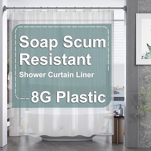 AmazerBath Short Shower Curtain Plastic
