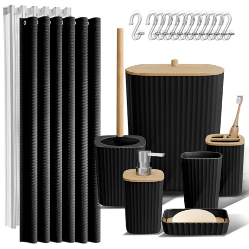Clara Clark Black Bathroom Set