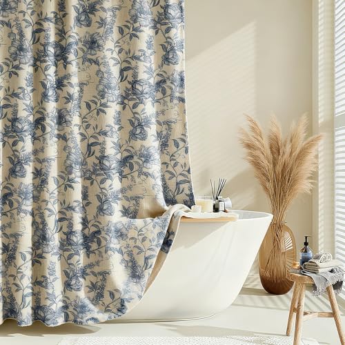 Blgiont Farmhouse Blue Floral Shower