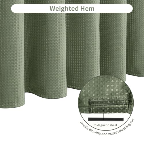 Inhousolu Sage Green Waffle Weave view 5