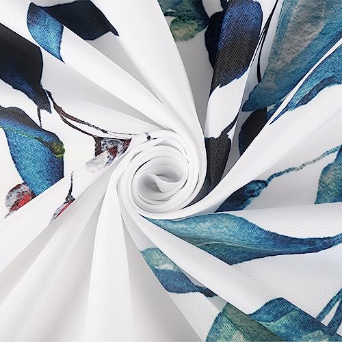 YiarTaan Shower Curtain Blue Eucalyptus view 5