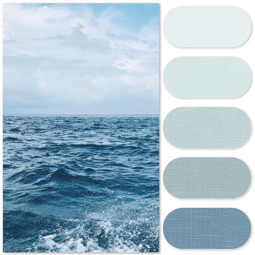jinchan Ombre Ocean Blue Shower view 2