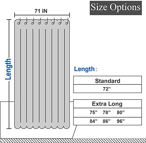 Extra Long Shower Curtain 84 view 5