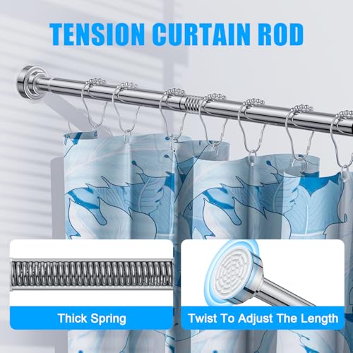 TEECK Shower Curtain Rod 32-80 view 2