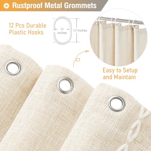 BTTN Boho Farmhouse Shower Curtain view 5