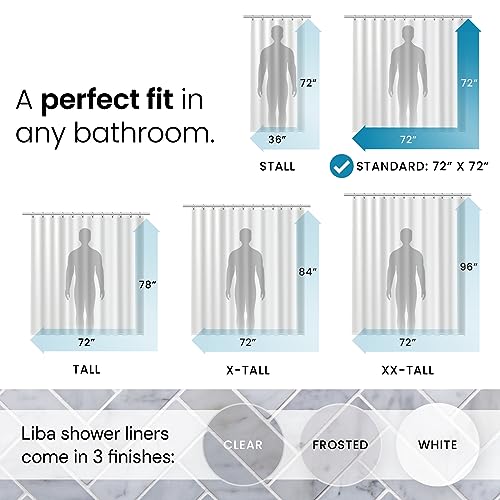 LiBa Bathroom Shower Curtain Waterproof view 2