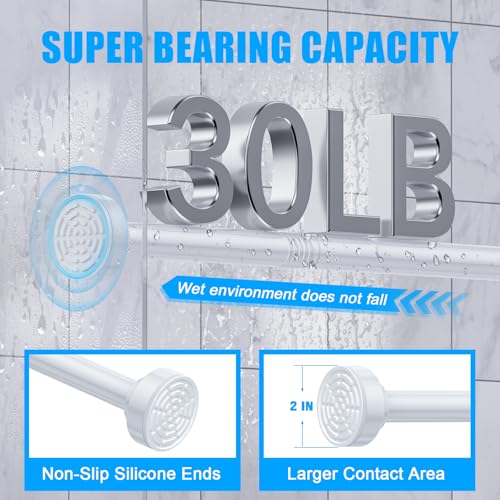TEECK Shower Curtain Rod 32-80 view 3