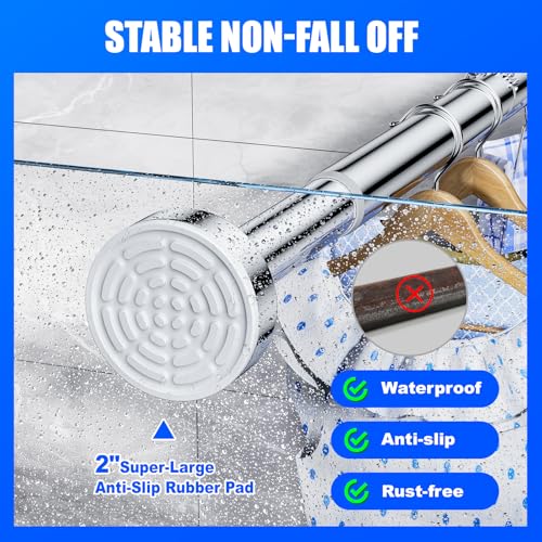 Ausemku Shower Curtain Rod Tension view 2