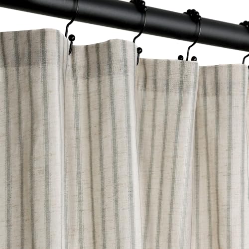 CasaTena Farmhouse Striped Shower Curtain