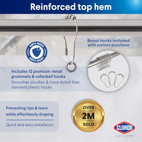 Clorox 2-in-1 Bathroom Shower Curtain view 5
