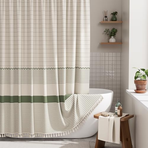 AmazerBath Boho Shower Curtain Modern