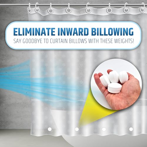 Powerful Anti-Billowing Magnetic Shower Curtain view 2