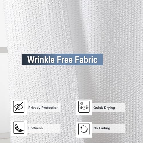 OWENIE White Shower Curtain for view 2