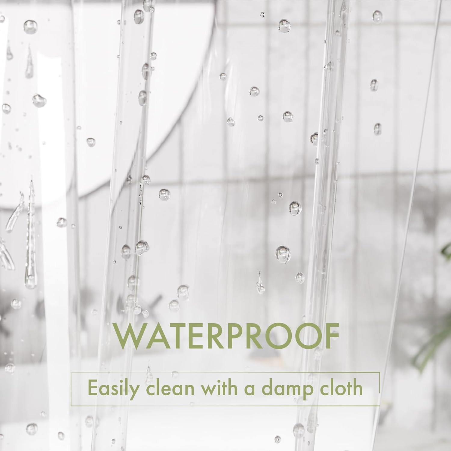 AmazerBath Clear PEVA Shower Liner - view 5