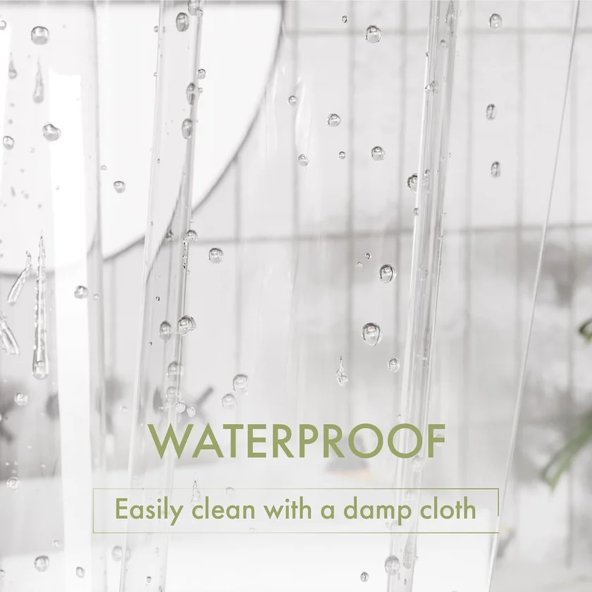 AmazerBath Clear PEVA Shower Liner - view 5