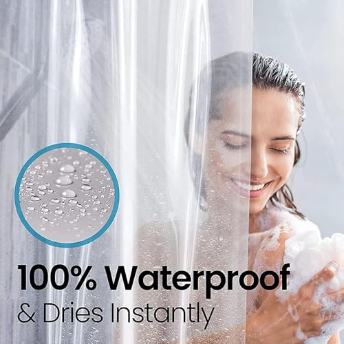 LiBa Waterproof PEVA Shower Curtain view 5