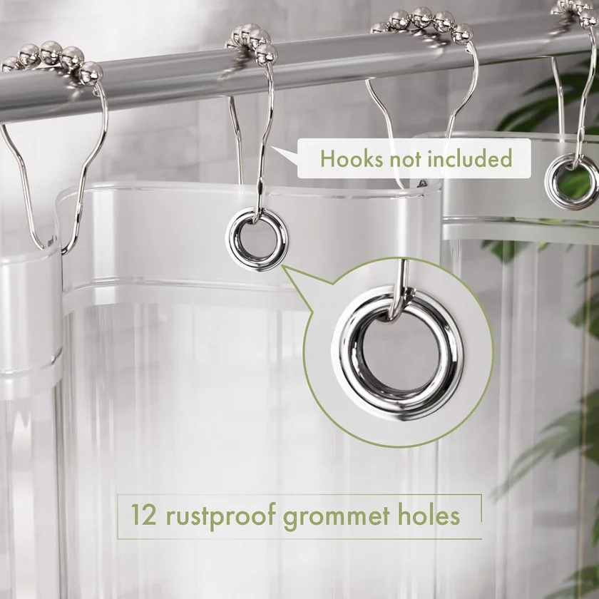 AmazerBath Clear PEVA Shower Liner - view 3