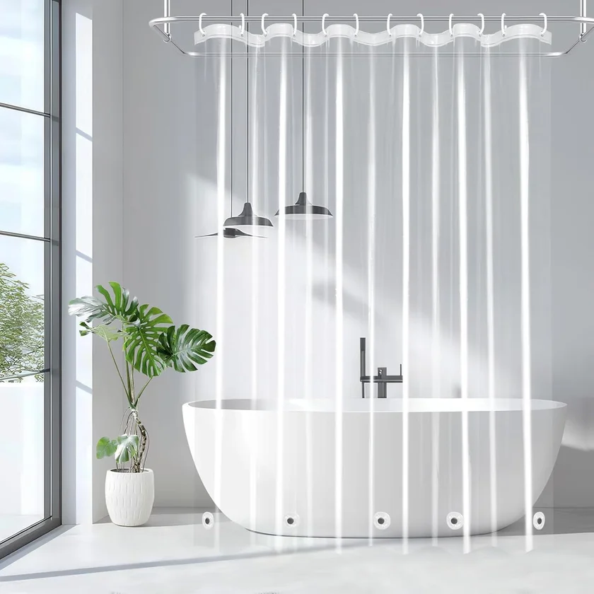 EurCross Clear Shower Curtain Liner 72x78