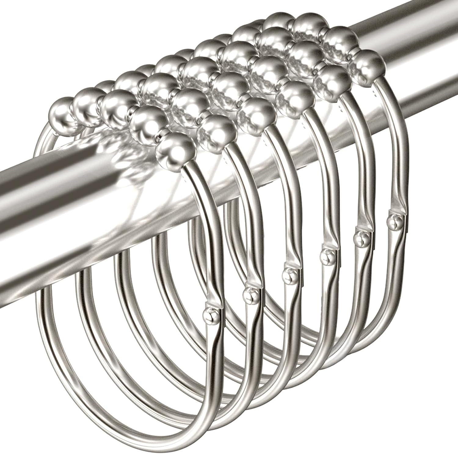 MENGJINGO Wide Shower Curtain Hooks