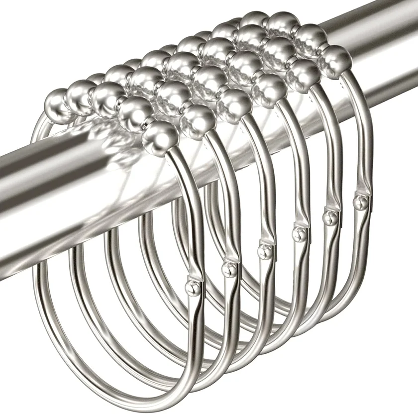 MENGJINGO Wide Shower Curtain Hooks