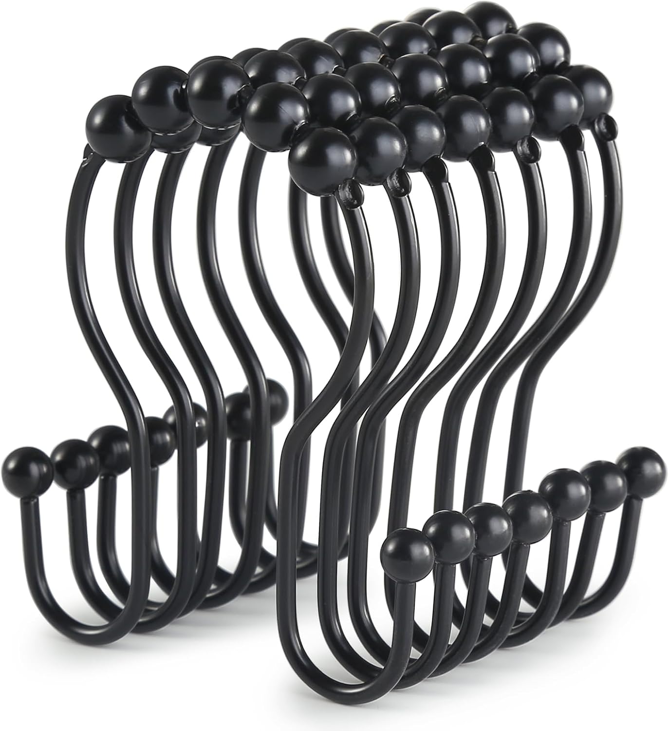 Goowin Black Shower Curtain Hooks