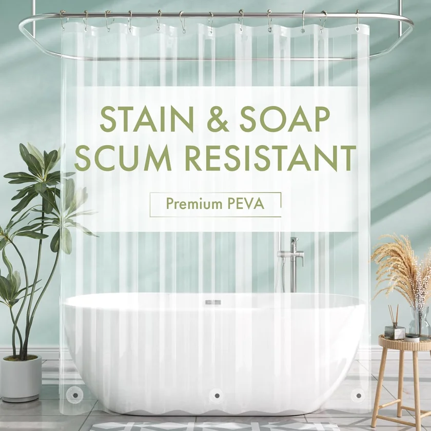 AmazerBath Clear PEVA Shower Liner