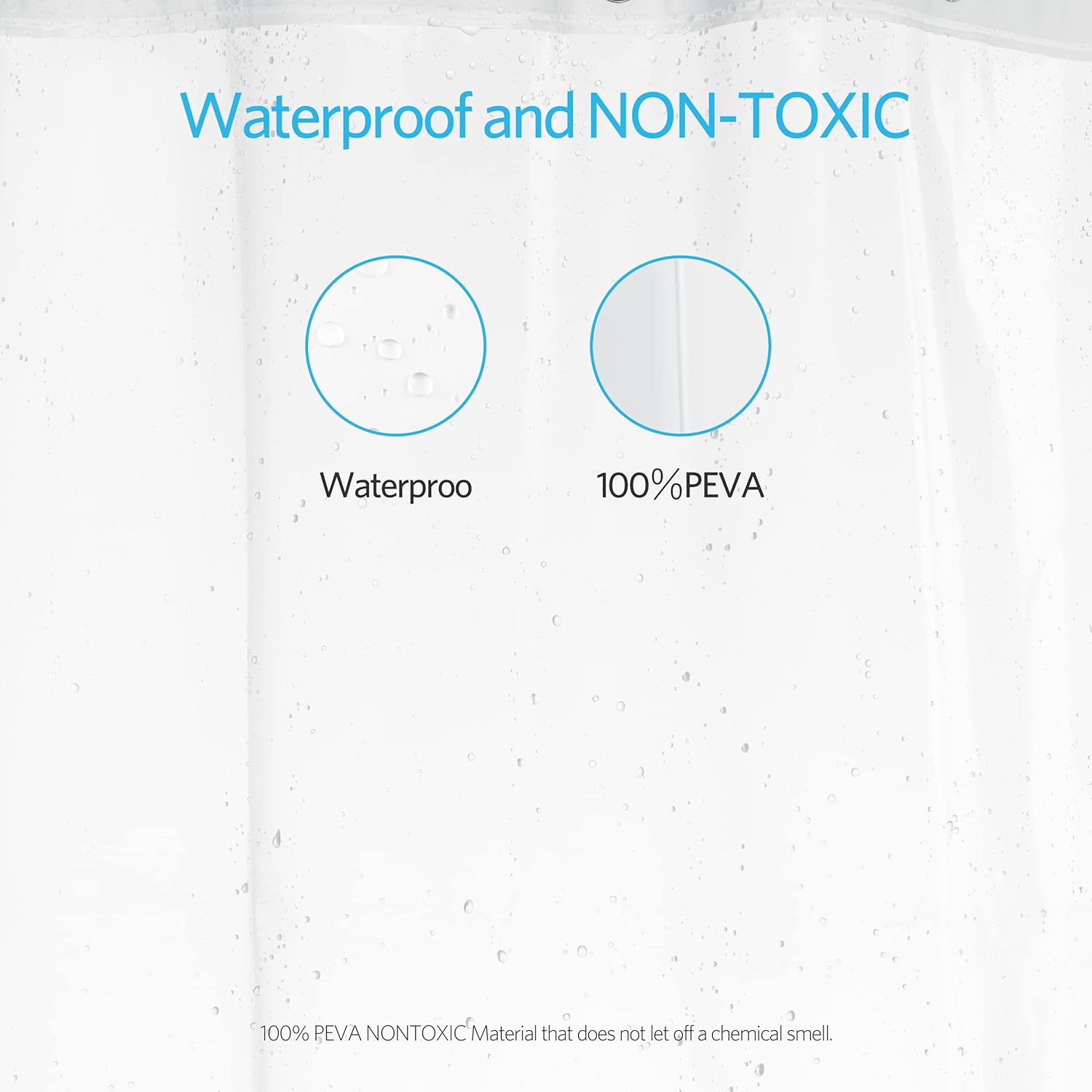 EHZNZIE Clear Shower Curtain Liner Light Weight PEVA, Shower Liner 72x72 Inches, Waterproof, No Chemical Smell with 12 Rust Proof Metal Grommets Holes for Bathroom Shower Curtain : Home & Kitchen