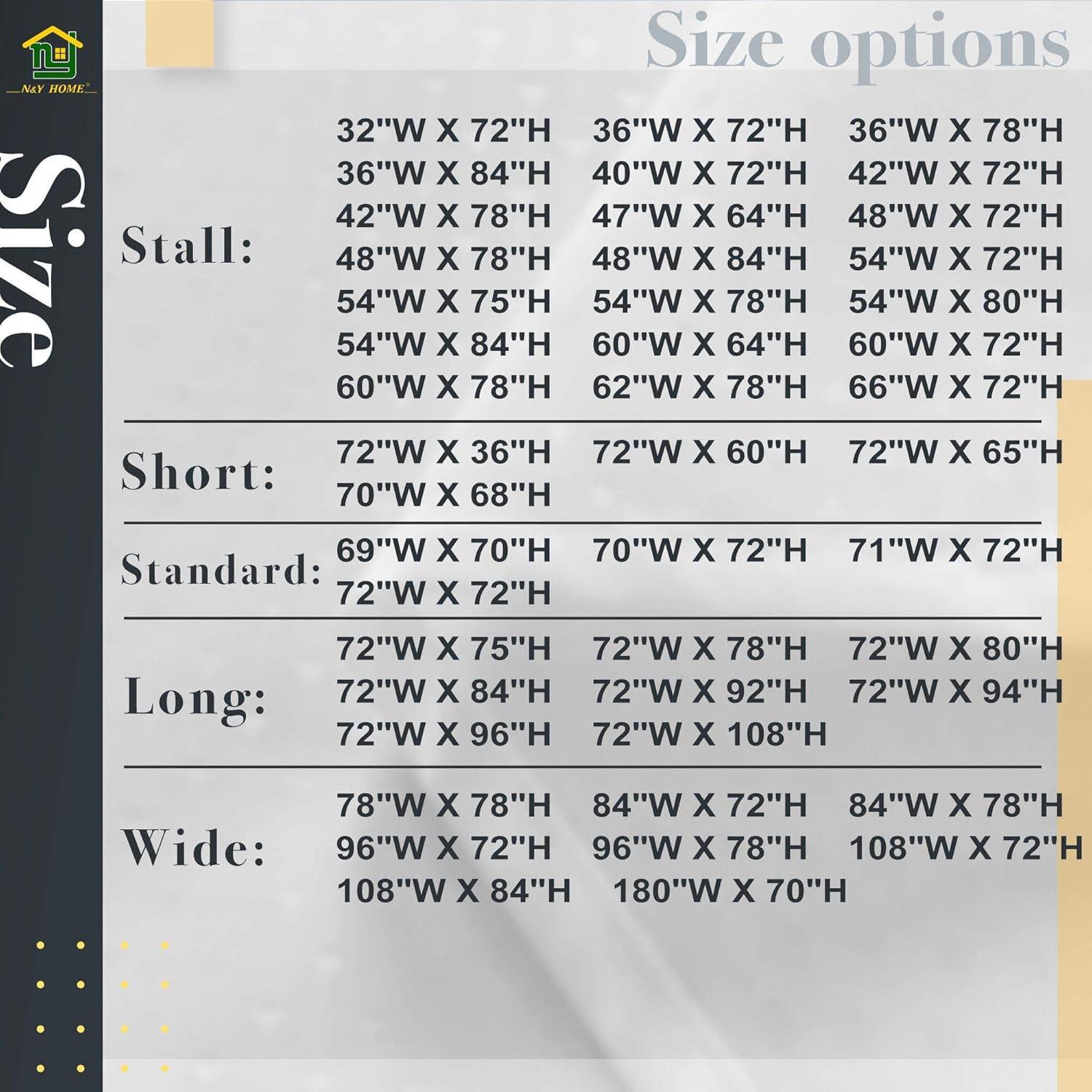 N&Y HOME Fabric Shower Curtain Liner Solid White with Magnets, Hotel Quality, Machine Washable, 70 x 72 inches for Bathroom