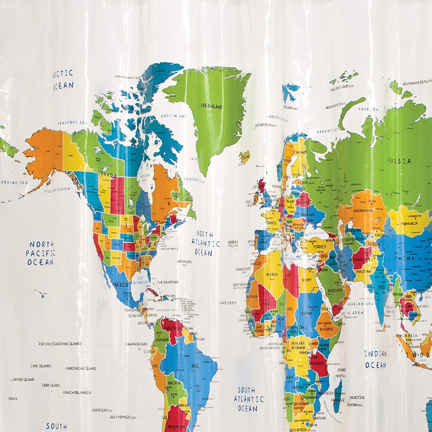 SKL HOME The World Map curtain installed