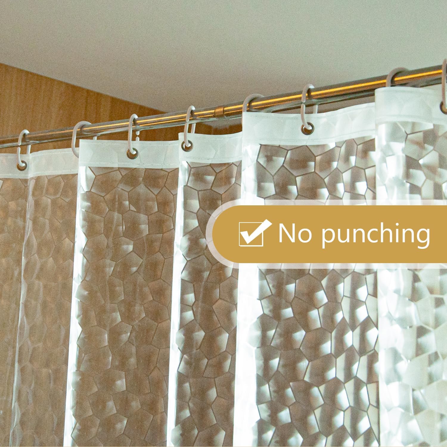 NTBAY EVA Shower Curtain - view 4