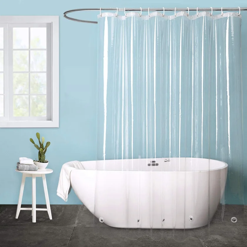 EurCross 9G Clear Shower Curtain Liner 72x84