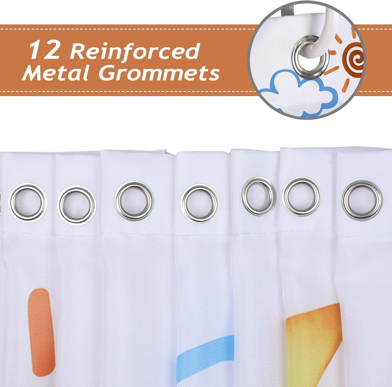 Bonhause dinosaur curtain in bathroom