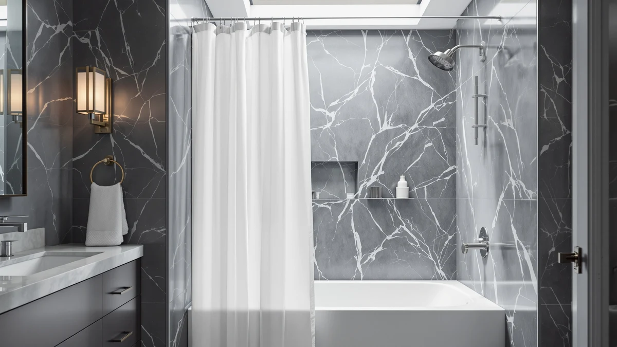 Magnetic vs Weighted Shower Curtain comparison